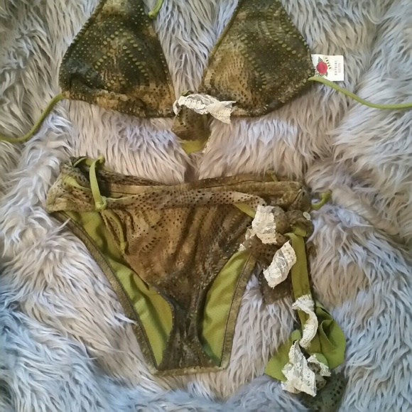 Lucky Brand Other - Lucky Brand Camo bikini swimsuit,S (NWOT)